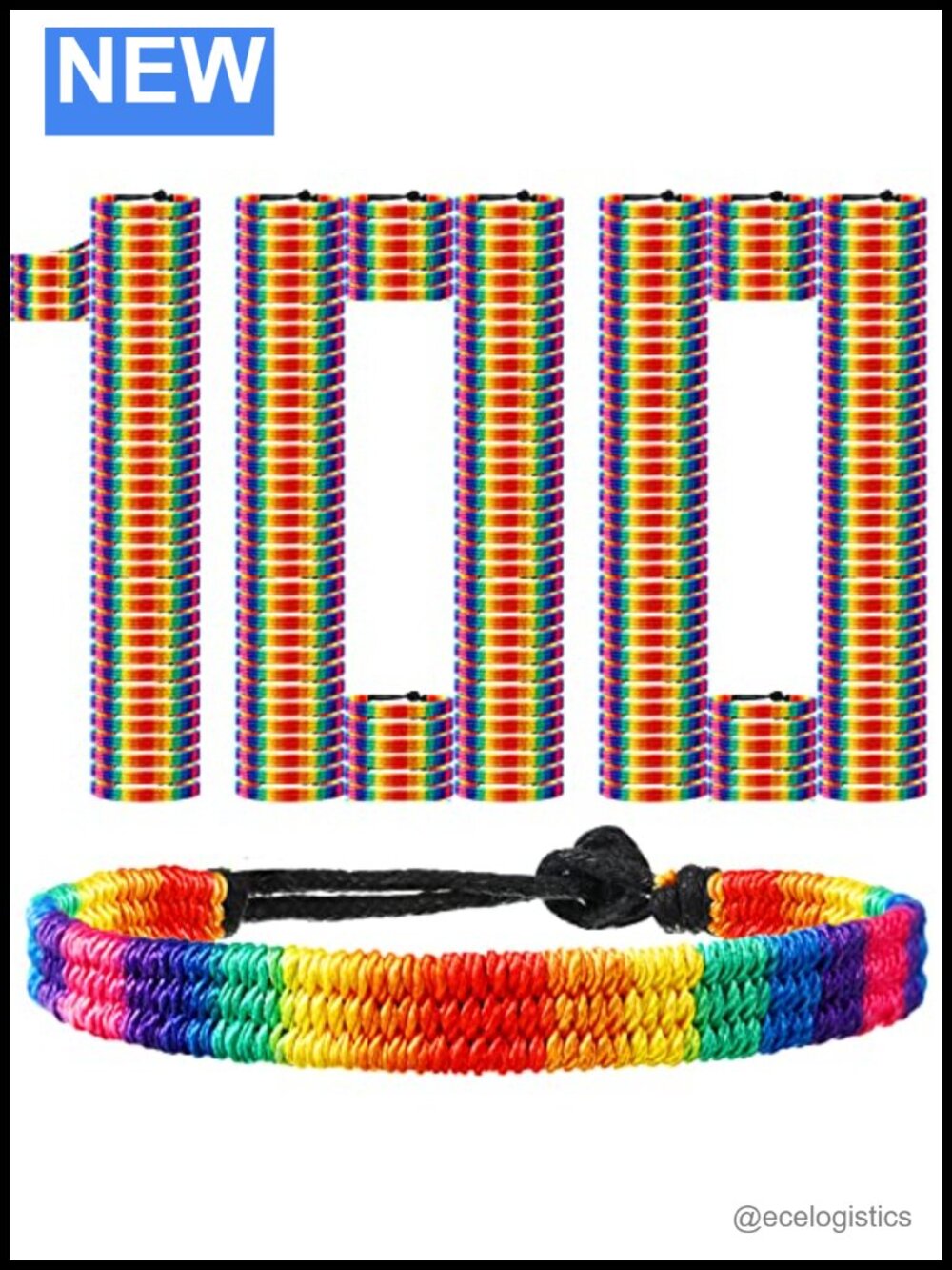 Handmade Braided Friendship String Bracelet Adjustable Pride Wristband